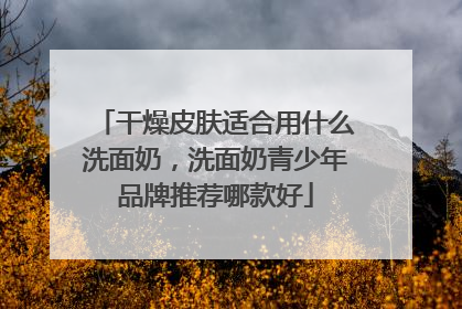 干燥皮肤适合用什么洗面奶，洗面奶青少年品牌推荐哪款好