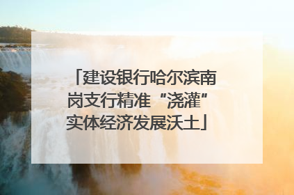建设银行哈尔滨南岗支行精准“浇灌”实体经济发展沃土