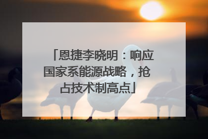 恩捷李晓明：响应国家系能源战略，抢占技术制高点
