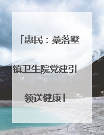 惠民：桑落墅镇卫生院党建引领送健康