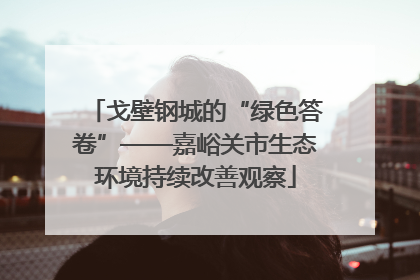 戈壁钢城的“绿色答卷”——嘉峪关市生态环境持续改善观察