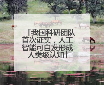 我国科研团队首次证实，人工智能可自发形成人类级认知