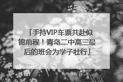 手持VIP车票共赴似锦前程！青岛二中高三最后的班会为学子壮行