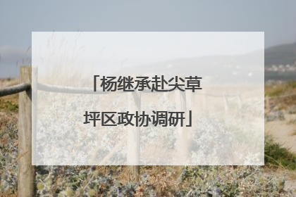 杨继承赴尖草坪区政协调研