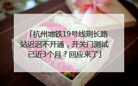 杭州地铁19号线荆长路站迟迟不开通，开关门测试已近3个月？回应来了