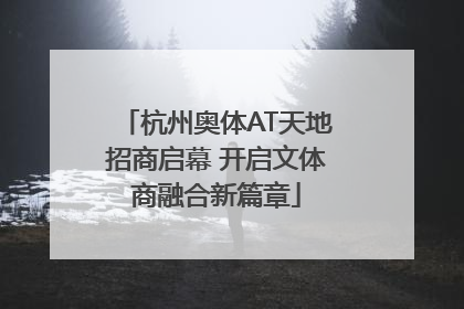 杭州奥体AT天地招商启幕 开启文体商融合新篇章