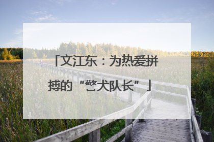 文江东：为热爱拼搏的“警犬队长”