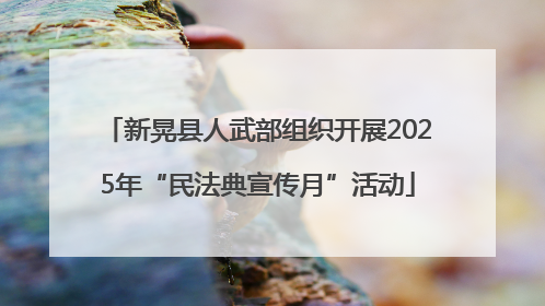 新晃县人武部组织开展2025年“民法典宣传月”活动