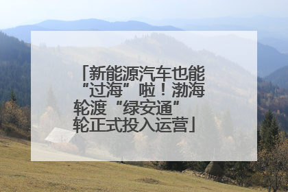 新能源汽车也能“过海”啦！渤海轮渡“绿安通” 轮正式投入运营