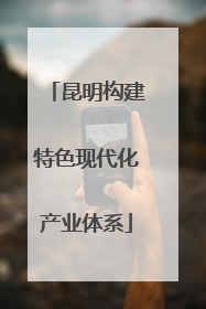 昆明构建特色现代化产业体系