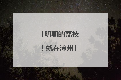 明朝的荔枝！就在漳州