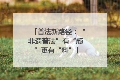 普法新路径：“非遗普法”有“颜”更有“料”