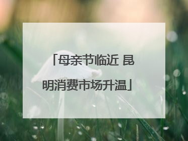 母亲节临近 昆明消费市场升温