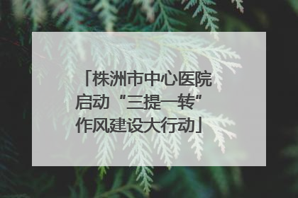 株洲市中心医院启动“三提一转”作风建设大行动