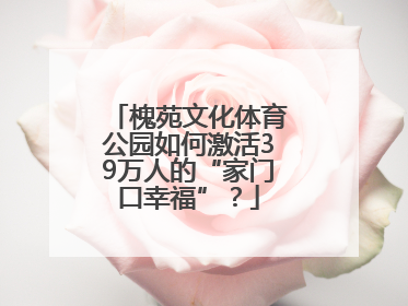 槐苑文化体育公园如何激活39万人的“家门口幸福”？
