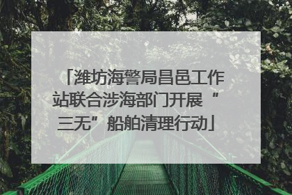 潍坊海警局昌邑工作站联合涉海部门开展“三无”船舶清理行动