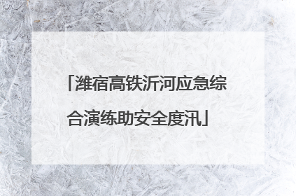潍宿高铁沂河应急综合演练助安全度汛
