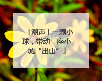 潮声丨一颗小球，带动一座小城“出山”