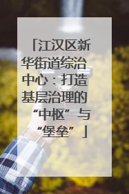 江汉区新华街道综治中心：打造基层治理的“中枢”与“堡垒”