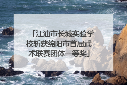 江油市长城实验学校斩获绵阳市首届武术联赛团体一等奖