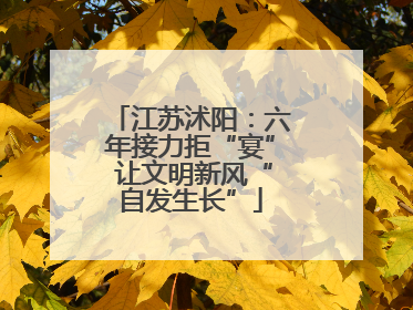 江苏沭阳：六年接力拒“宴” 让文明新风“自发生长”