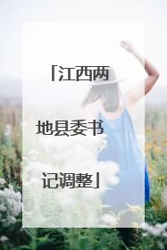 江西两地县委书记调整