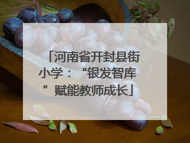 河南省开封县街小学：“银发智库”赋能教师成长