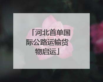 河北首单国际公路运输货物启运