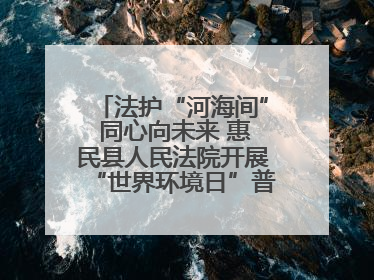法护“河海间” 同心向未来 惠民县人民法院开展“世界环境日”普法宣传活动