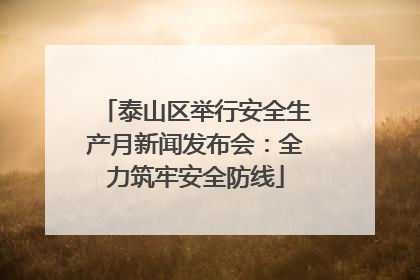 泰山区举行安全生产月新闻发布会：全力筑牢安全防线
