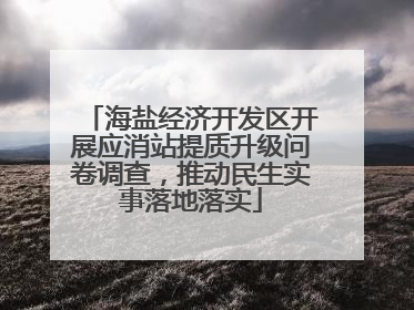 海盐经济开发区开展应消站提质升级问卷调查，推动民生实事落地落实