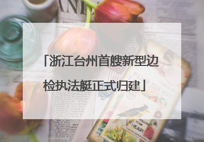浙江台州首艘新型边检执法艇正式归建