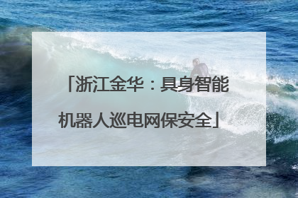 浙江金华：具身智能机器人巡电网保安全