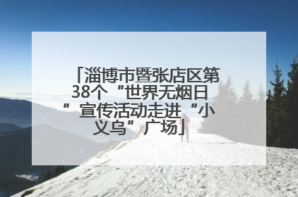淄博市暨张店区第38个“世界无烟日”宣传活动走进“小义乌”广场