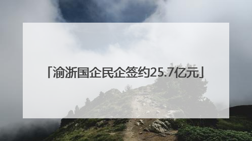 渝浙国企民企签约25.7亿元