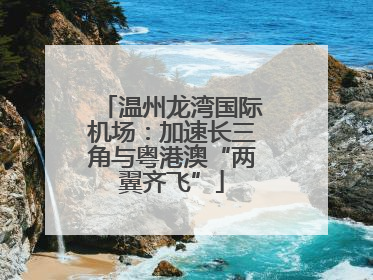 温州龙湾国际机场：加速长三角与粤港澳“两翼齐飞”