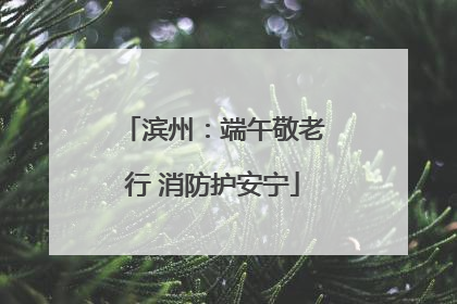 滨州：端午敬老行 消防护安宁