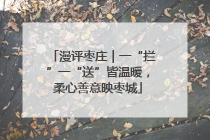 漫评枣庄｜一“拦”一“送”皆温暖，柔心善意映枣城