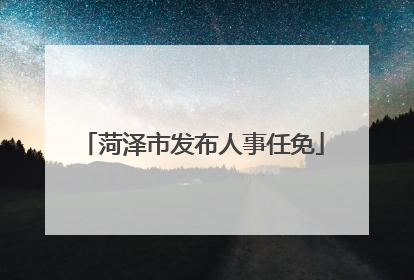 菏泽市发布人事任免