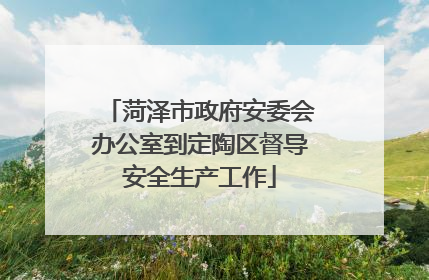 菏泽市政府安委会办公室到定陶区督导安全生产工作