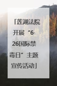 莲湖法院开展“6·26国际禁毒日”主题宣传活动