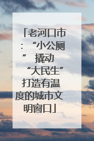 老河口市：“小公厕” 撬动 “大民生” 打造有温度的城市文明窗口