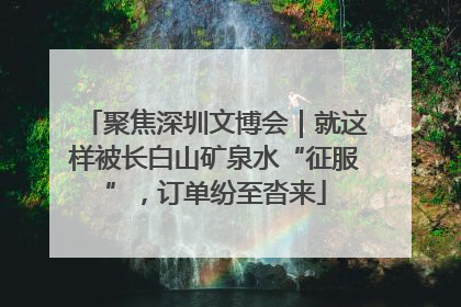 聚焦深圳文博会｜就这样被长白山矿泉水“征服”，订单纷至沓来
