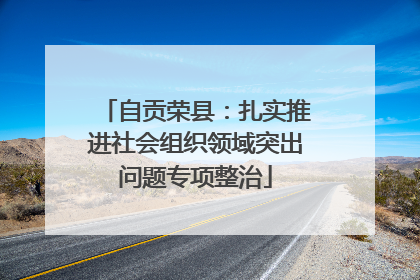 自贡荣县：扎实推进社会组织领域突出问题专项整治