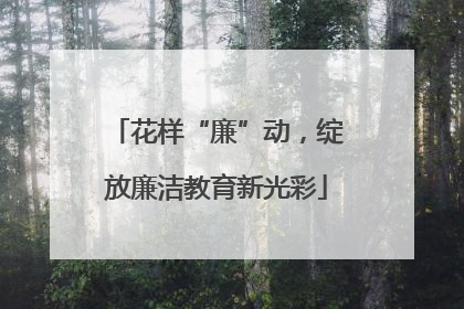 花样“廉”动，绽放廉洁教育新光彩