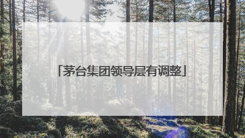 茅台集团领导层有调整