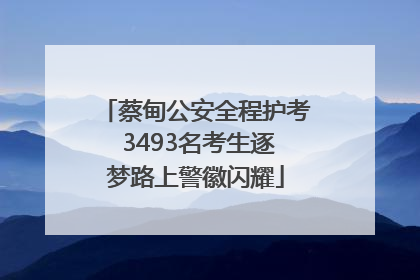 蔡甸公安全程护考 3493名考生逐梦路上警徽闪耀