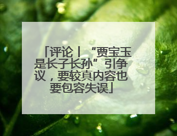 评论丨“贾宝玉是长子长孙”引争议，要较真内容也要包容失误