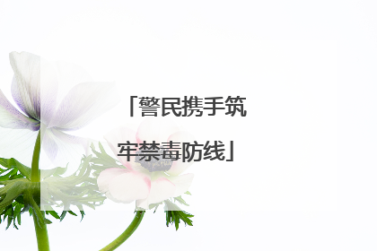 警民携手筑牢禁毒防线