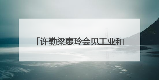 许勤梁惠玲会见工业和信息化部部长李乐成